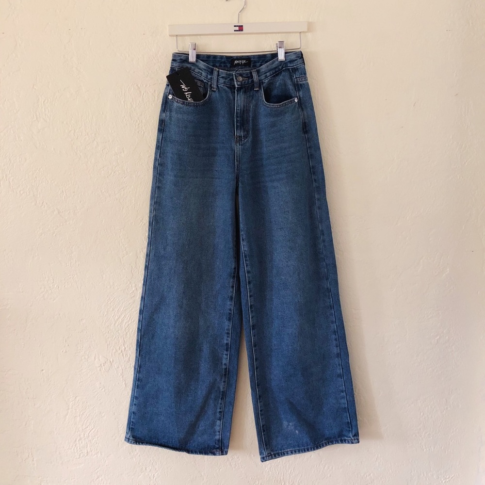 NWT nasty gal high rise wide leg jeans